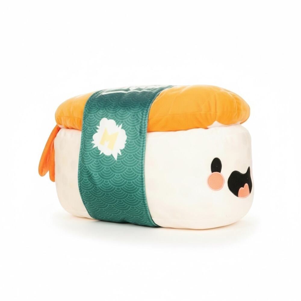 NEW Large 18” MINIVERSE Salmon Sushi Roll Stuffed Decorative Cuddle Pillow Plush